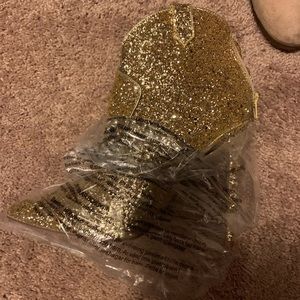 Gold boots